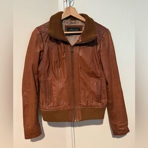 Black Rivet Brown Leather Jacket